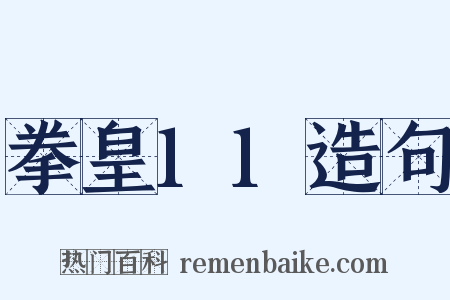 拳皇11造句是什么意思的图片